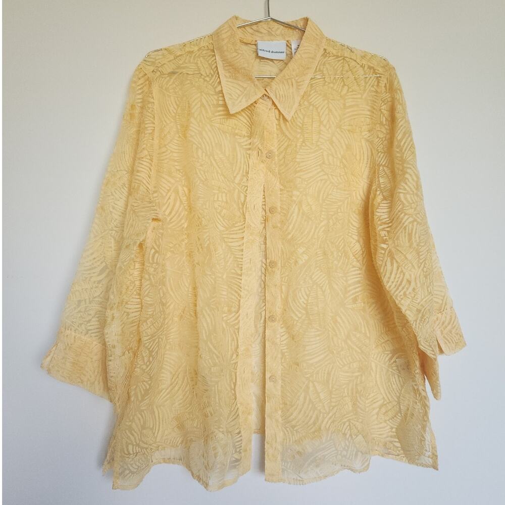 Vintage Alfred Dunner Sheer Burn Out Shirt